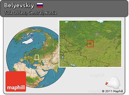 Satellite Location Map of Belyevskiy