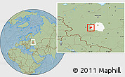 Savanna Style Location Map of Belyevskiy, highlighted parent region, hill shading
