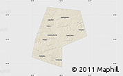 Shaded Relief Map of Belyevskiy, single color outside