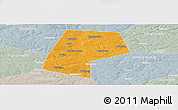 Political Panoramic Map of Belyevskiy, lighten, semi-desaturated