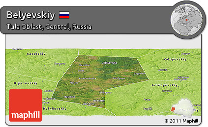 Satellite Panoramic Map of Belyevskiy, physical outside