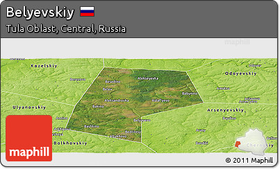 Satellite Panoramic Map of Belyevskiy, physical outside