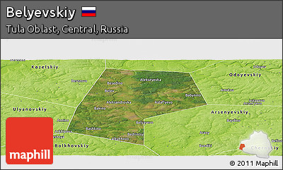 Satellite Panoramic Map of Belyevskiy, physical outside