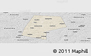 Shaded Relief Panoramic Map of Belyevskiy, desaturated