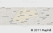 Shaded Relief Panoramic Map of Belyevskiy, semi-desaturated