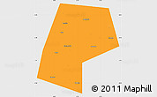 Political Simple Map of Belyevskiy, single color outside