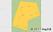 Savanna Style Simple Map of Belyevskiy, single color outside