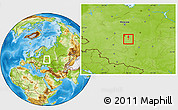 Physical Location Map of Bogoroditsk