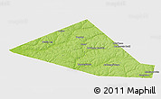 Physical 3D Map of Chernskiy, single color outside
