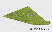 Satellite 3D Map of Chernskiy, single color outside