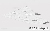 Silver Style 3D Map of Chernskiy, single color outside