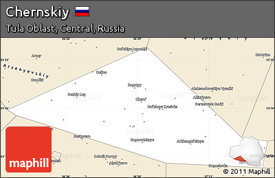 Classic Style Simple Map of Chernskiy