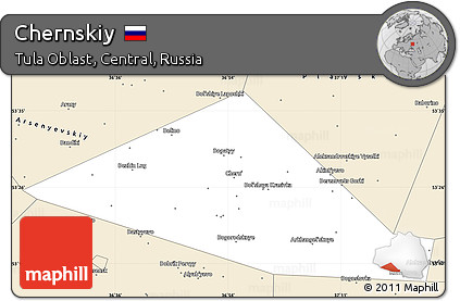 Classic Style Simple Map of Chernskiy