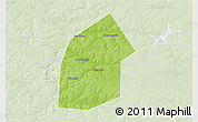 Physical 3D Map of Kireyevskiy, lighten