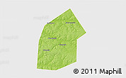 Physical 3D Map of Kireyevskiy, single color outside