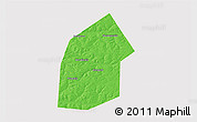 Political 3D Map of Kireyevskiy, single color outside