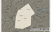 Shaded Relief 3D Map of Kireyevskiy, darken