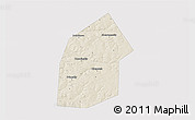 Shaded Relief 3D Map of Kireyevskiy, single color outside