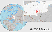Gray Location Map of Kireyevskiy, highlighted grandparent region