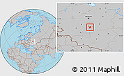 Gray Location Map of Kireyevskiy