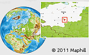 Physical Location Map of Kireyevskiy, highlighted grandparent region
