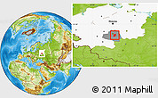 Physical Location Map of Kireyevskiy, highlighted parent region, highlighted grandparent region