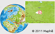 Physical Location Map of Kireyevskiy, highlighted parent region