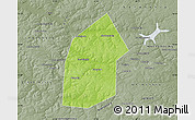 Physical Map of Kireyevskiy, semi-desaturated