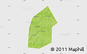 Physical Map of Kireyevskiy, single color outside