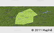 Physical Panoramic Map of Kireyevskiy, darken