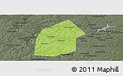 Physical Panoramic Map of Kireyevskiy, darken, semi-desaturated