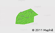 Political Panoramic Map of Kireyevskiy, single color outside