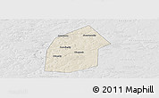 Shaded Relief Panoramic Map of Kireyevskiy, lighten, desaturated