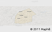 Shaded Relief Panoramic Map of Kireyevskiy, lighten, semi-desaturated