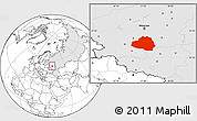 Blank Location Map of Tula Oblast, highlighted country