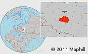 Gray Location Map of Tula Oblast