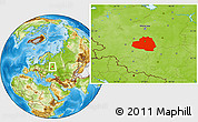 Physical Location Map of Tula Oblast