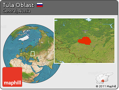 Satellite Location Map of Tula Oblast