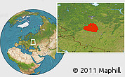 Satellite Location Map of Tula Oblast
