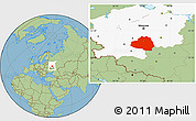 Savanna Style Location Map of Tula Oblast, highlighted parent region