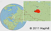 Savanna Style Location Map of Tula Oblast