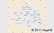 Classic Style Map of Tula Oblast, single color outside