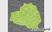 Physical Map of Tula Oblast, darken, desaturated