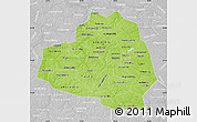 Physical Map of Tula Oblast, lighten, desaturated