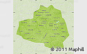 Physical Map of Tula Oblast, lighten