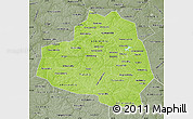 Physical Map of Tula Oblast, semi-desaturated