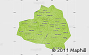 Physical Map of Tula Oblast, single color outside