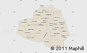 Shaded Relief Map of Tula Oblast, single color outside