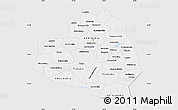 Silver Style Map of Tula Oblast, single color outside
