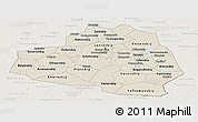 Shaded Relief Panoramic Map of Tula Oblast, lighten
